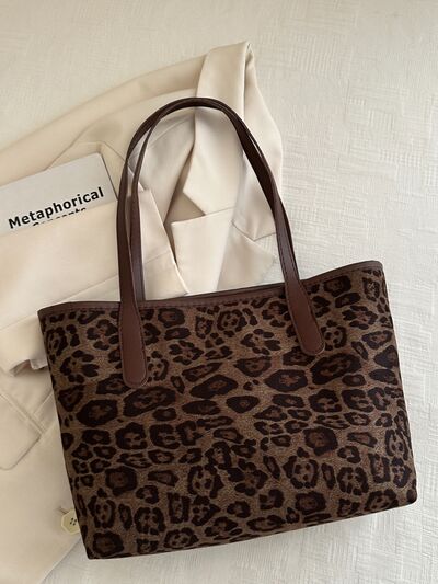 Leopard Polyester Tote Bag - Drazelle Store