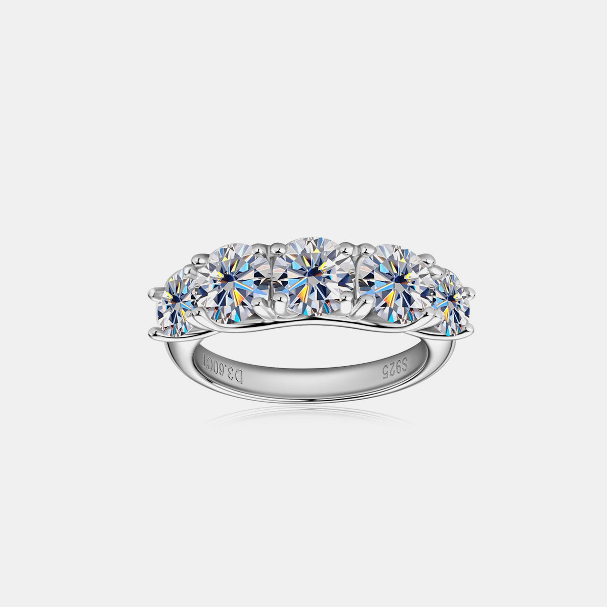 3.6 Carat Moissanite 925 Sterling Silver Ring - Drazelle Store