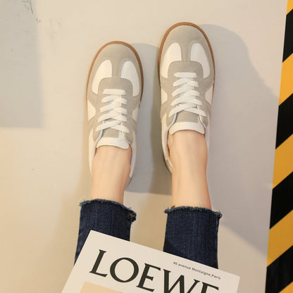 Flat White Shoes Casual Sneakers - Drazelle Store
