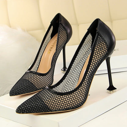 Shallow mouth pointed high heels - Drazelle Store