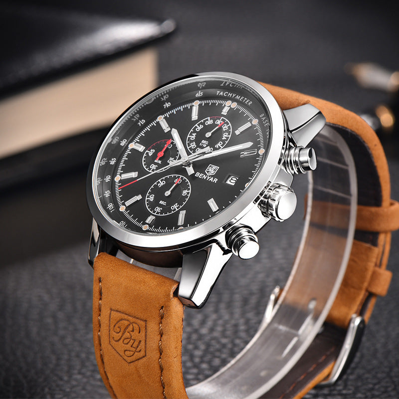 Luxury Quartz Leather Watch - Drazelle Store