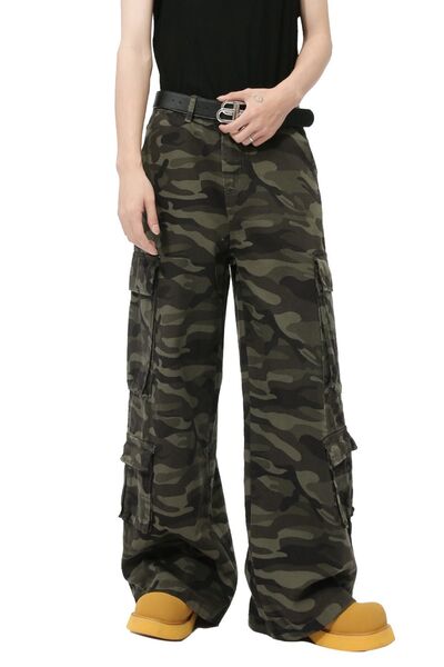 Camouflage Jeans with Cargo Pockets - Drazelle Store