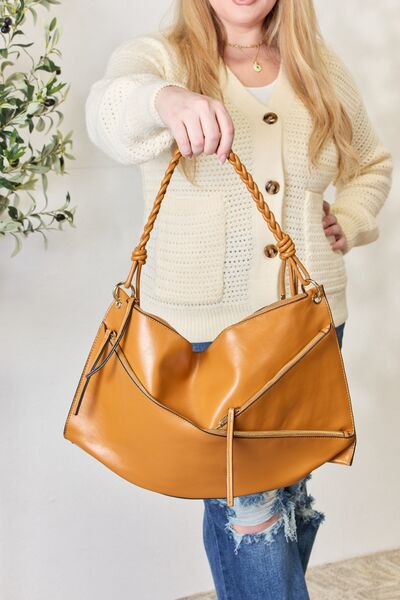 SHOMICO Zipper Detail Vintage Shoulder Bag - Drazelle Store