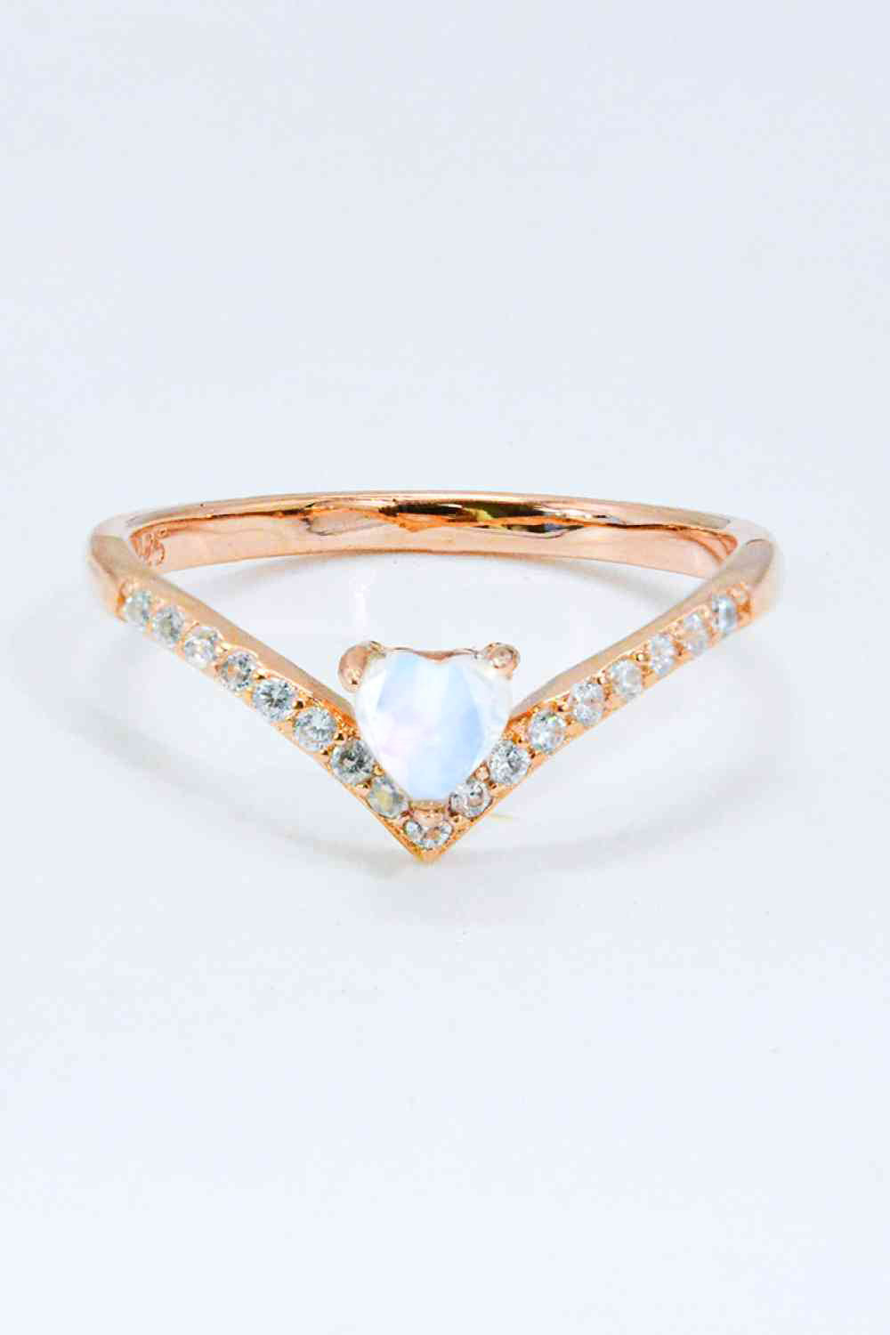 Moonstone Heart-Shaped Ring - Drazelle Store