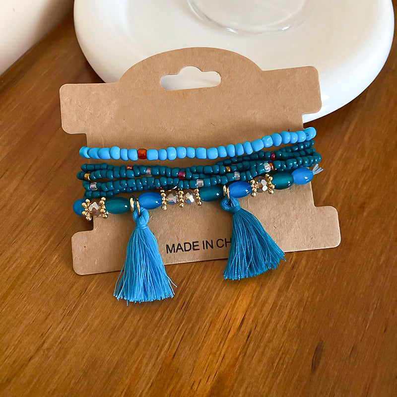 Tassel Rice Bead Bracelet - Drazelle Store