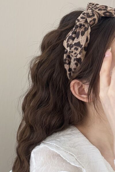 Leopard Polyester Wide Headband - Drazelle Store