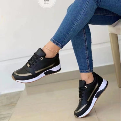 Casual Lace-up Round Toe Sports Walking Sneakers - Drazelle Store