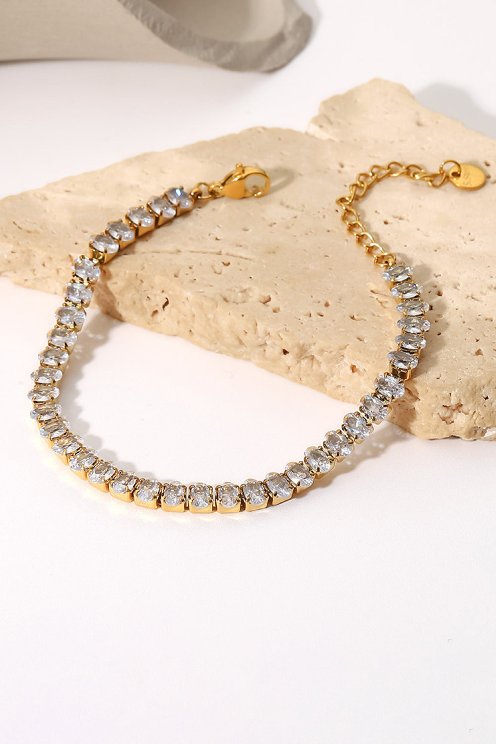 Crystal Zircon Gold Plated Bracelet - Drazelle Store