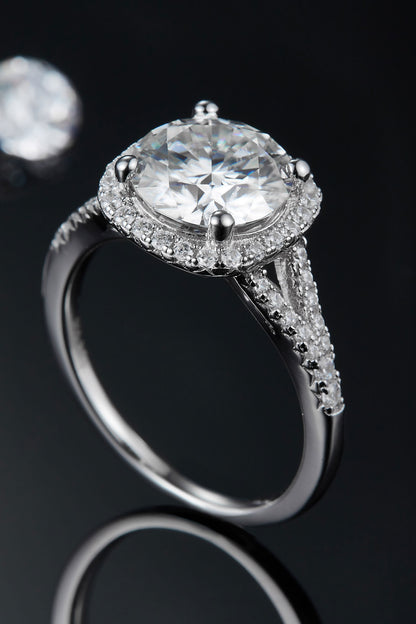 3 Carat Moissanite Halo Ring - Drazelle Store