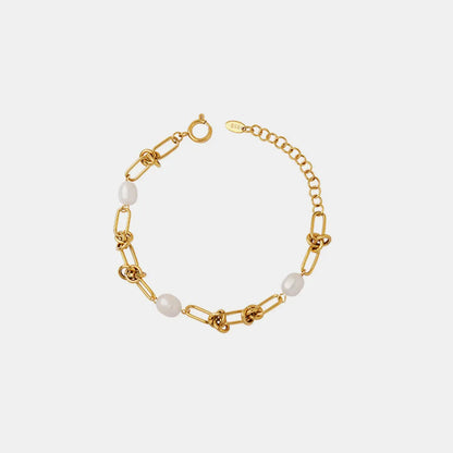 Freshwater Pearl Titanium Steel Bracelet - Drazelle Store