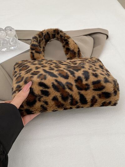 Leopard Fluff Handbag - Drazelle Store