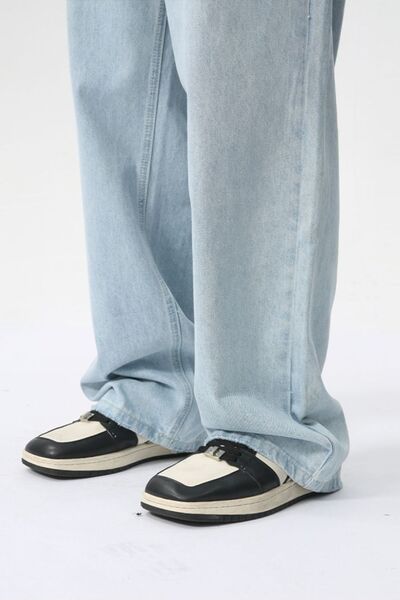 Wide Leg Jeans with Pockets - Drazelle Store