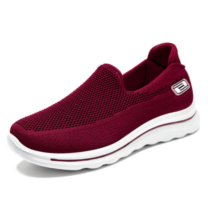 Women's Breathable Middle-aged Slip-on Sneakers - Drazelle Store