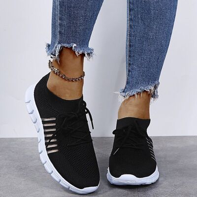 Breathable Mesh Lace Up Sneakers - Drazelle Store