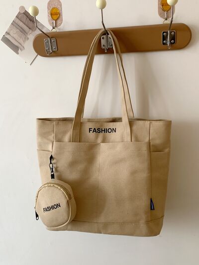 Canvas Aesthetic Tote Bag with Pouch - Drazelle Store