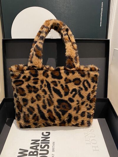 Leopard Fluff Handbag - Drazelle Store