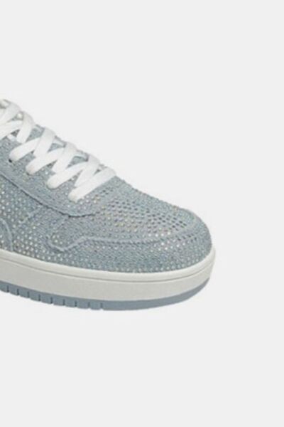 Forever Link Rhinestone Platform Flat Sneakers - Drazelle Store