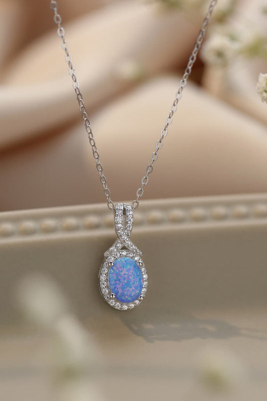 Feeling My Best Opal Pendant Necklace - Drazelle Store