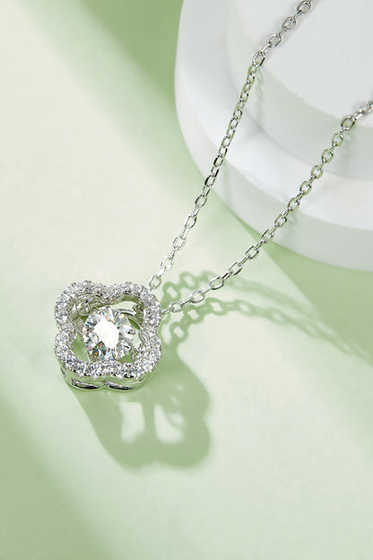 Moissanite Four Leaf Clover Pendant Necklace - Drazelle Store