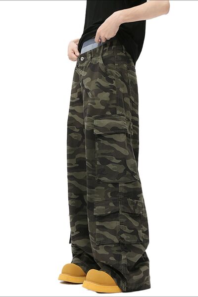 Camouflage Jeans with Cargo Pockets - Drazelle Store