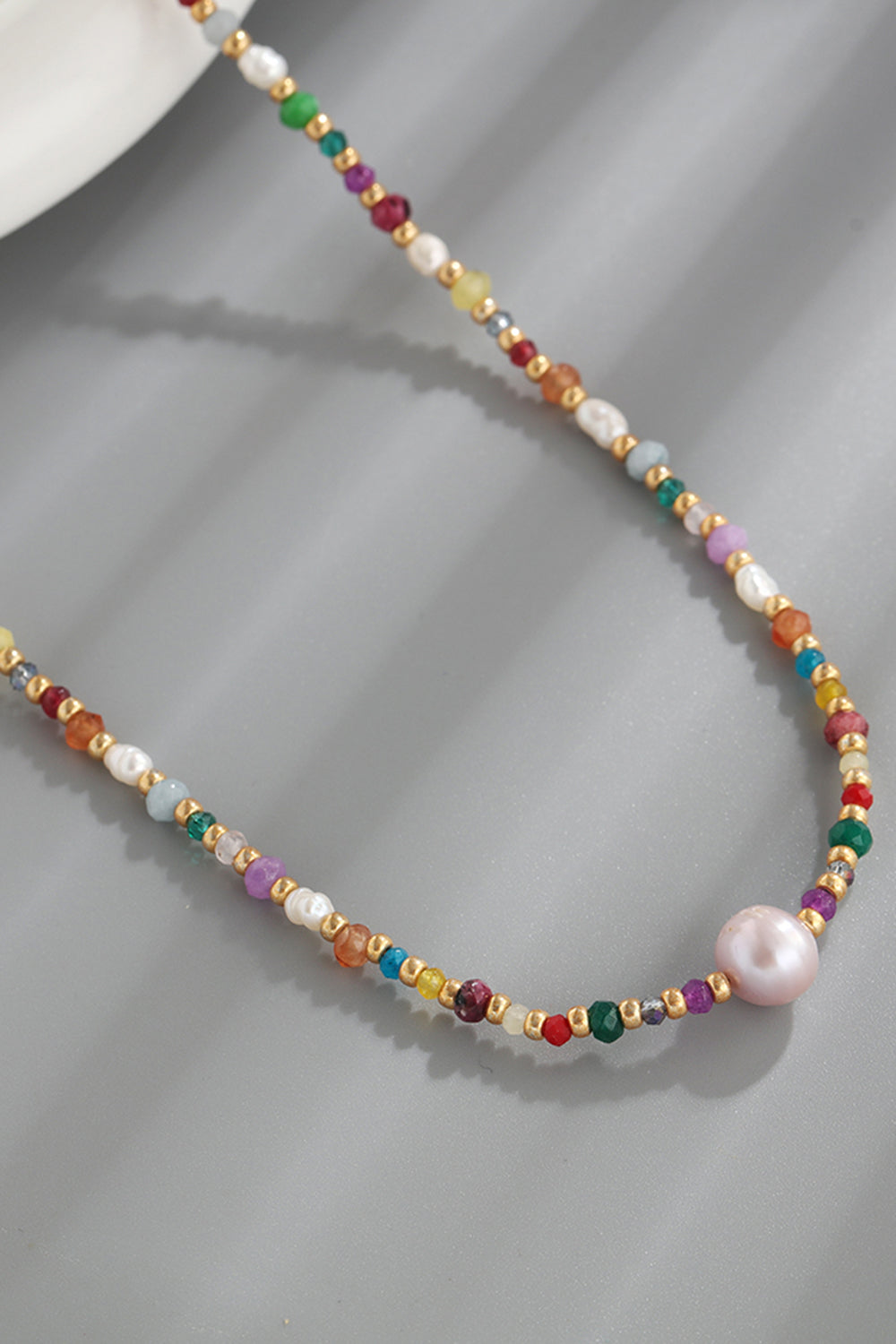 Multicolored Bead Necklace - Drazelle Store