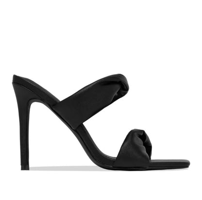 Square Toe Pleated High Heels - Drazelle Store