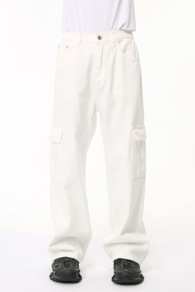 Hight Rise Wide Leg Cargo Pants - Drazelle Store