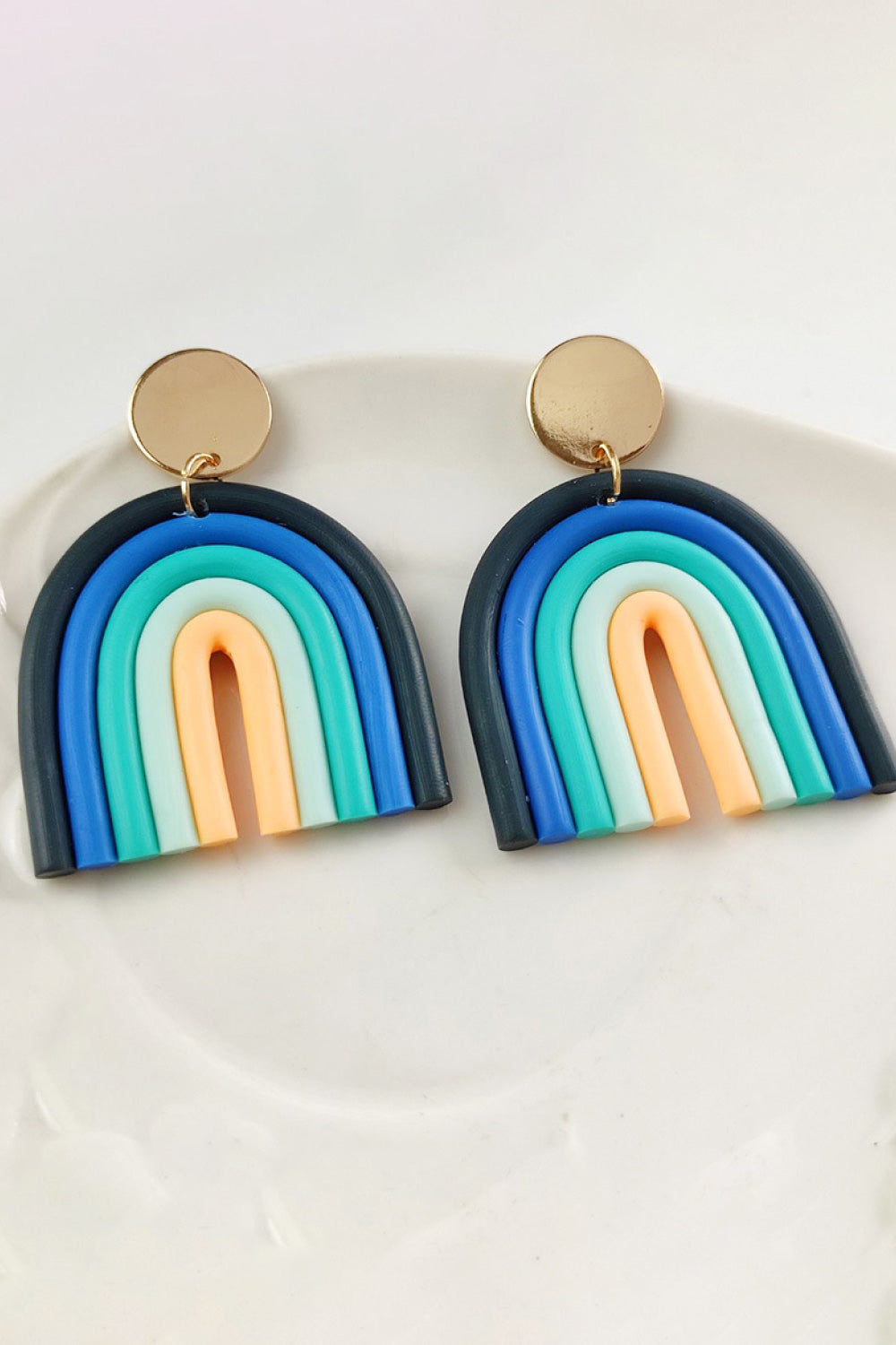 Rainbow Shape Dangle Earrings -Drazelle Store