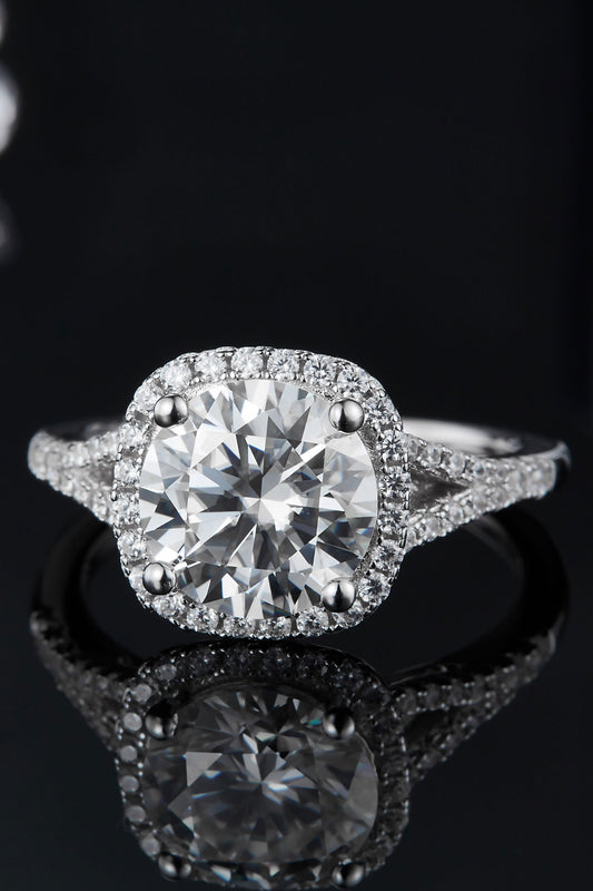 3 Carat Moissanite Halo Ring - Drazelle Store