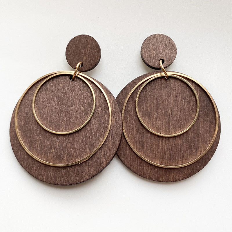 Geometric Drop Earrings-Drazelle Store