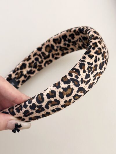 Leopard Polyester Wide Headband - Drazelle Store