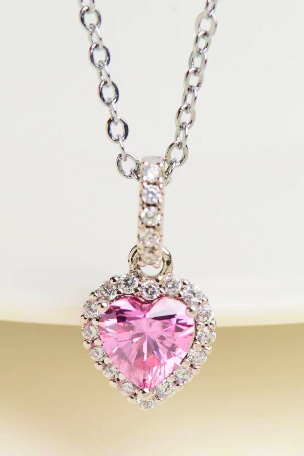 1 Carat Moissanite Heart Pendant Necklace - Drazelle Store