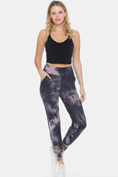 Leggings Depot Tie-Dye High Waist Cropped Leggings - Drazelle Store