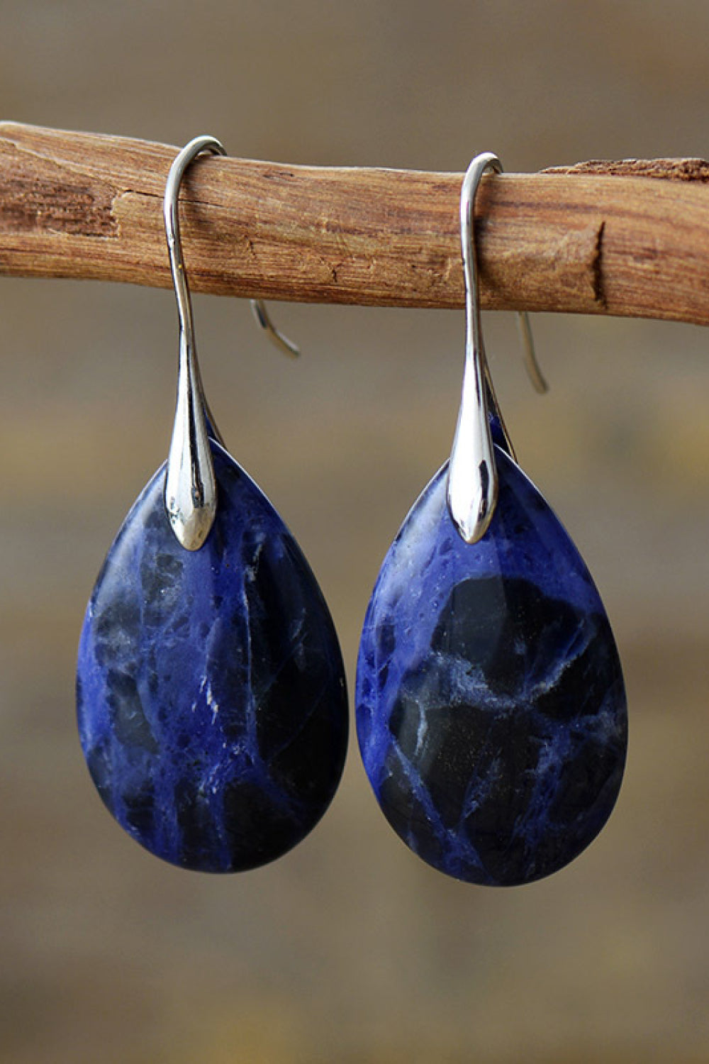 Natural Stone Teardrop Earrings -Drazelle Store