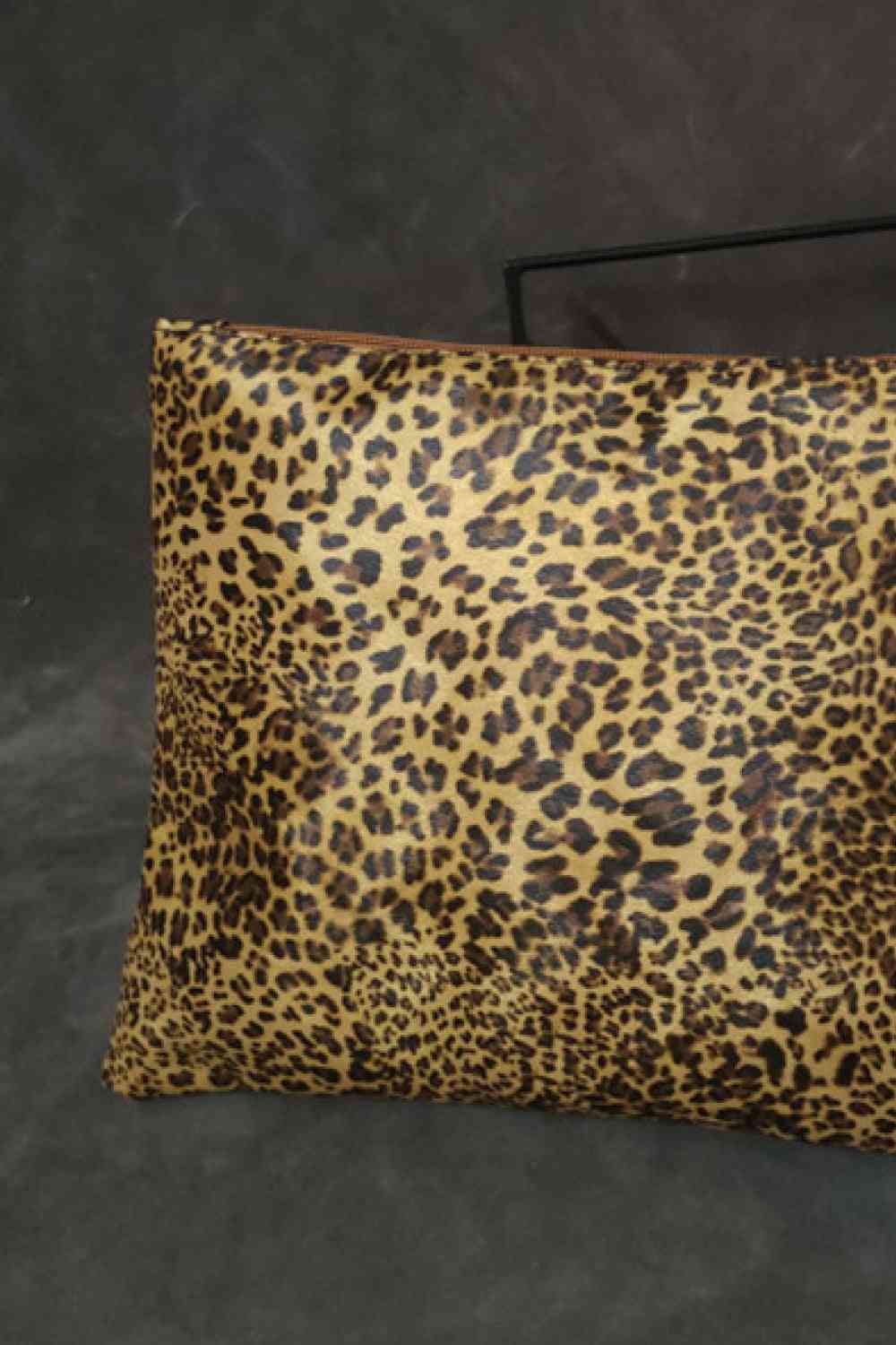 Leopard PU Leather Clutch - Drazelle Store