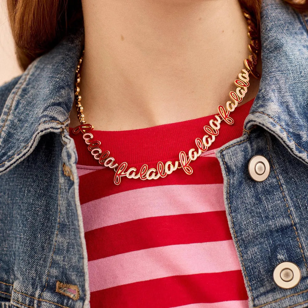 Rhinestone 14K Gold-Plated Beaded Necklace - Drazelle Store