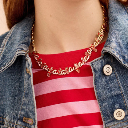Rhinestone 14K Gold-Plated Beaded Necklace - Drazelle Store
