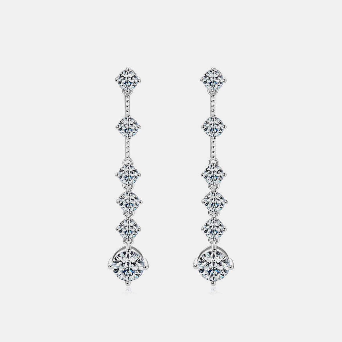 4 Carat Moissanite 925 Sterling Silver Earrings -Drazelle Store