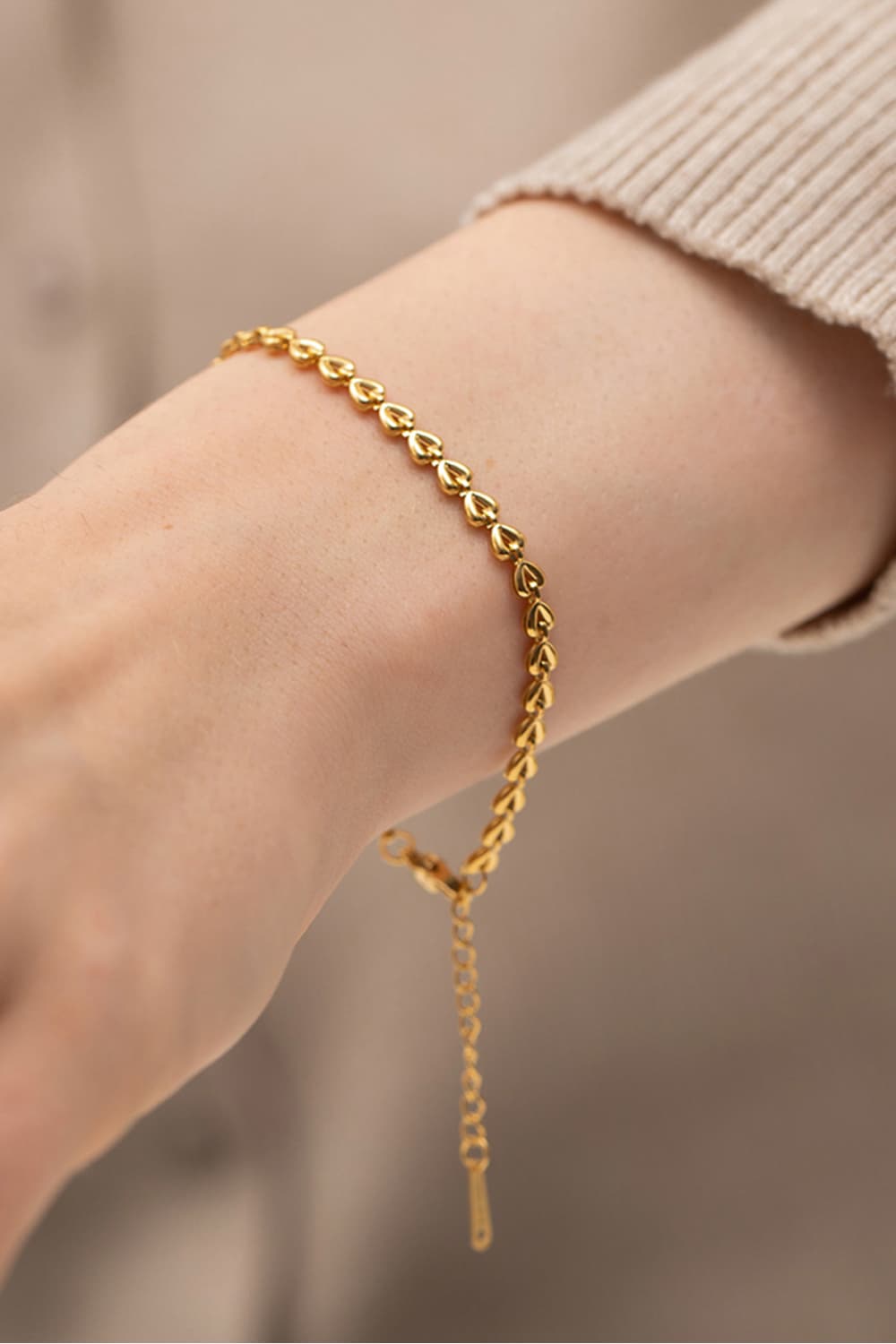 Heart Chain Lobster Clasp Bracelet - Drazelle Store