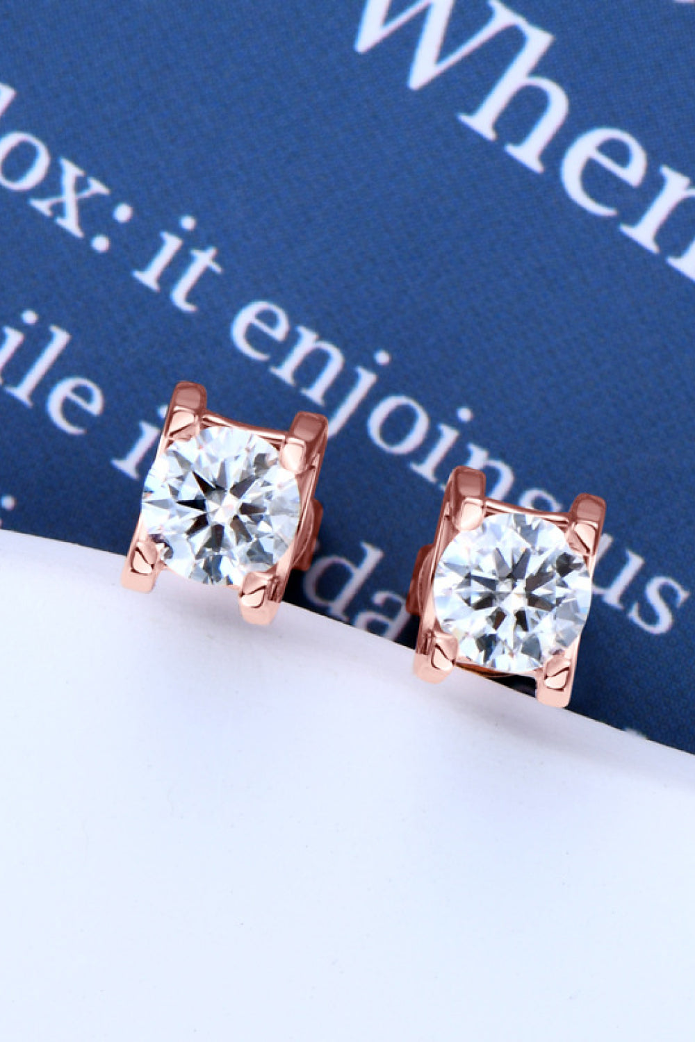 Moissanite 925 Sterling Silver Stud Earrings - Drazelle Store