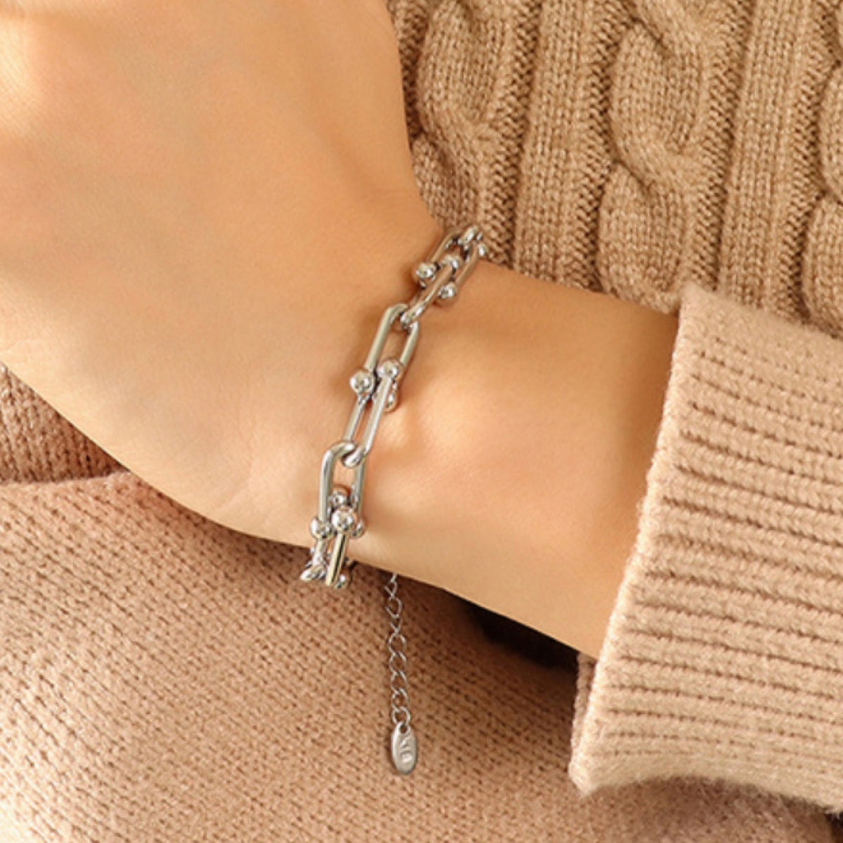 Chunky Chain Titanium Steel Bracelet - Drazelle Store