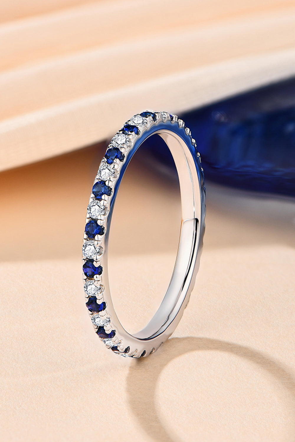 Moissanite Lab-Grown Sapphire Rings - Drazelle Store