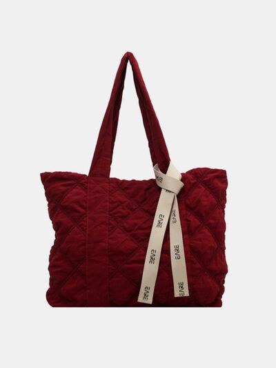 Quilted Nylon Large Tote Bag -Drazelle Store