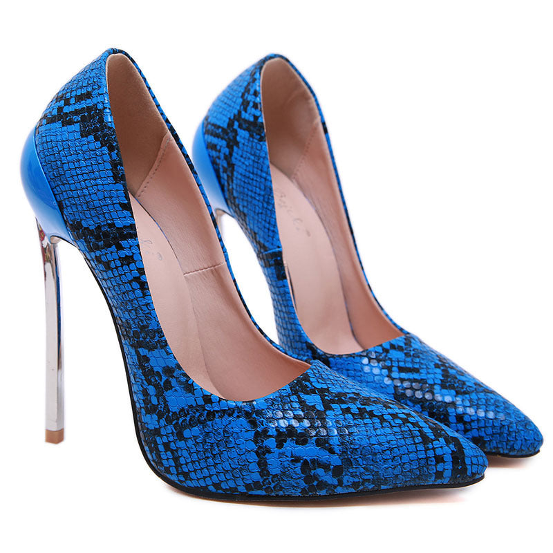 Snake print high heels - Drazelle Store