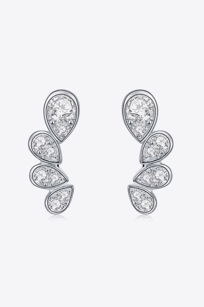 Pear Shape Moissanite Earrings - Drazelle Store