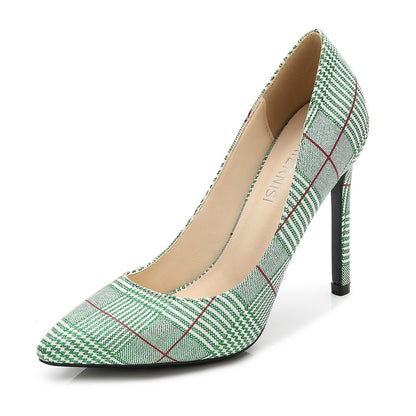 Lightweight Houndstooth Stiletto Heels - Drazelle Store