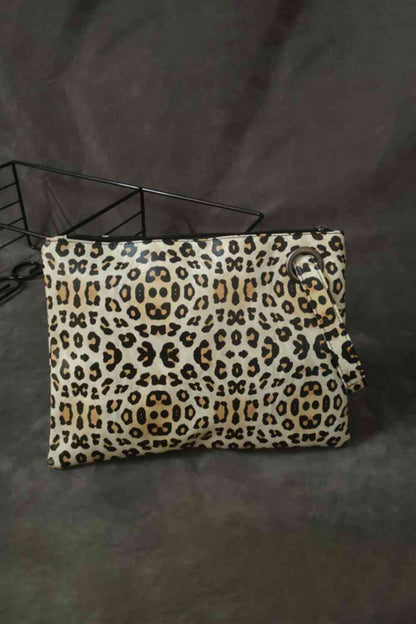 Leopard PU Leather Clutch - Drazelle Store