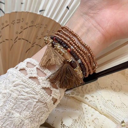 Tassel Rice Bead Bracelet - Drazelle Store