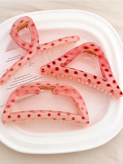 PC Polka Dot Hair Claw Clip - Drazelle Store