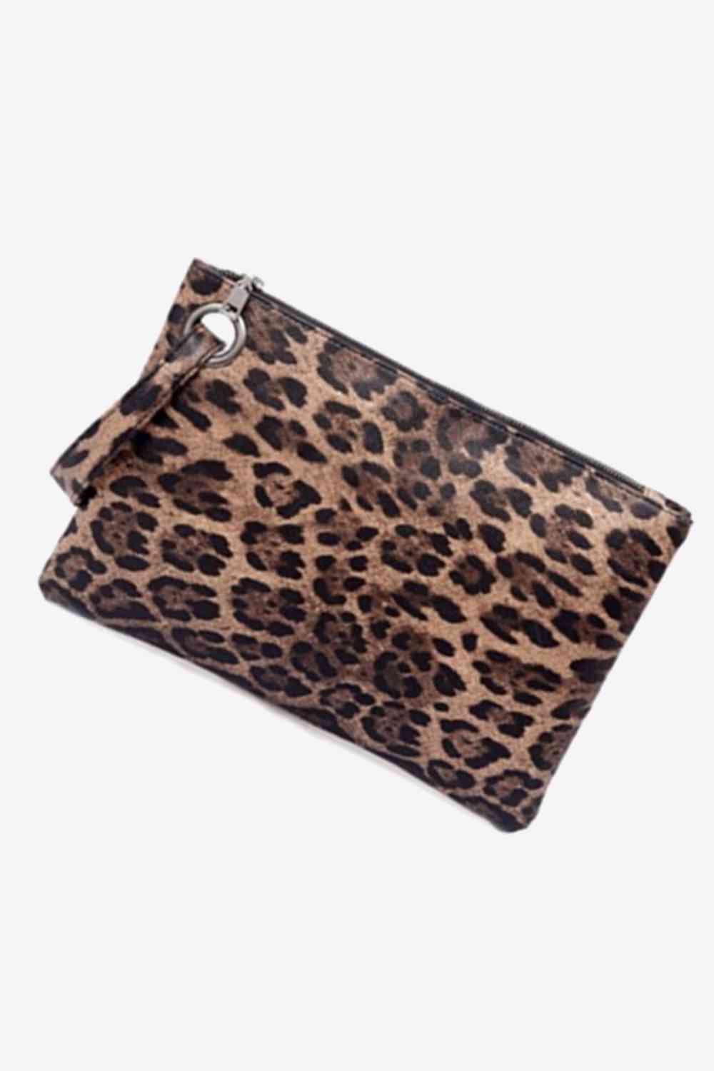 Leopard PU Leather Clutch - Drazelle Store